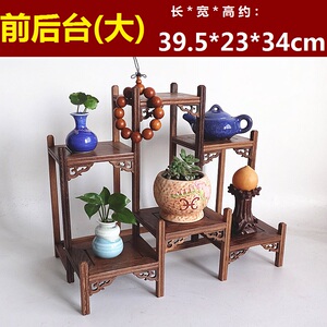 红木博古架小型多宝阁鸡翅木茶具架实木置物架紫砂茶壶架子展示架