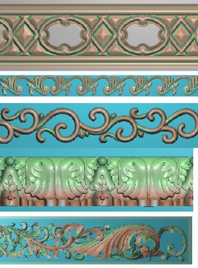 精雕浮雕图石雕图1元一张MMCT700木线线条长条洋花石膏线