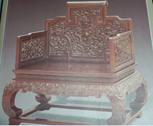 灰度图 龙宝座精雕图 双龙戏珠 三龙宝座扶手有鳞浮雕图 带线