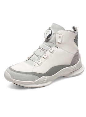 Hush Puppies女鞋冬季高帮靴真皮免系带机能靴休闲短靴超轻B4Q11