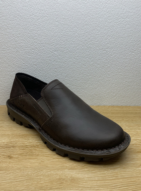 CAT卡特彼勒男鞋头层牛皮一脚蹬休闲单鞋平底鞋春秋户外乐福鞋