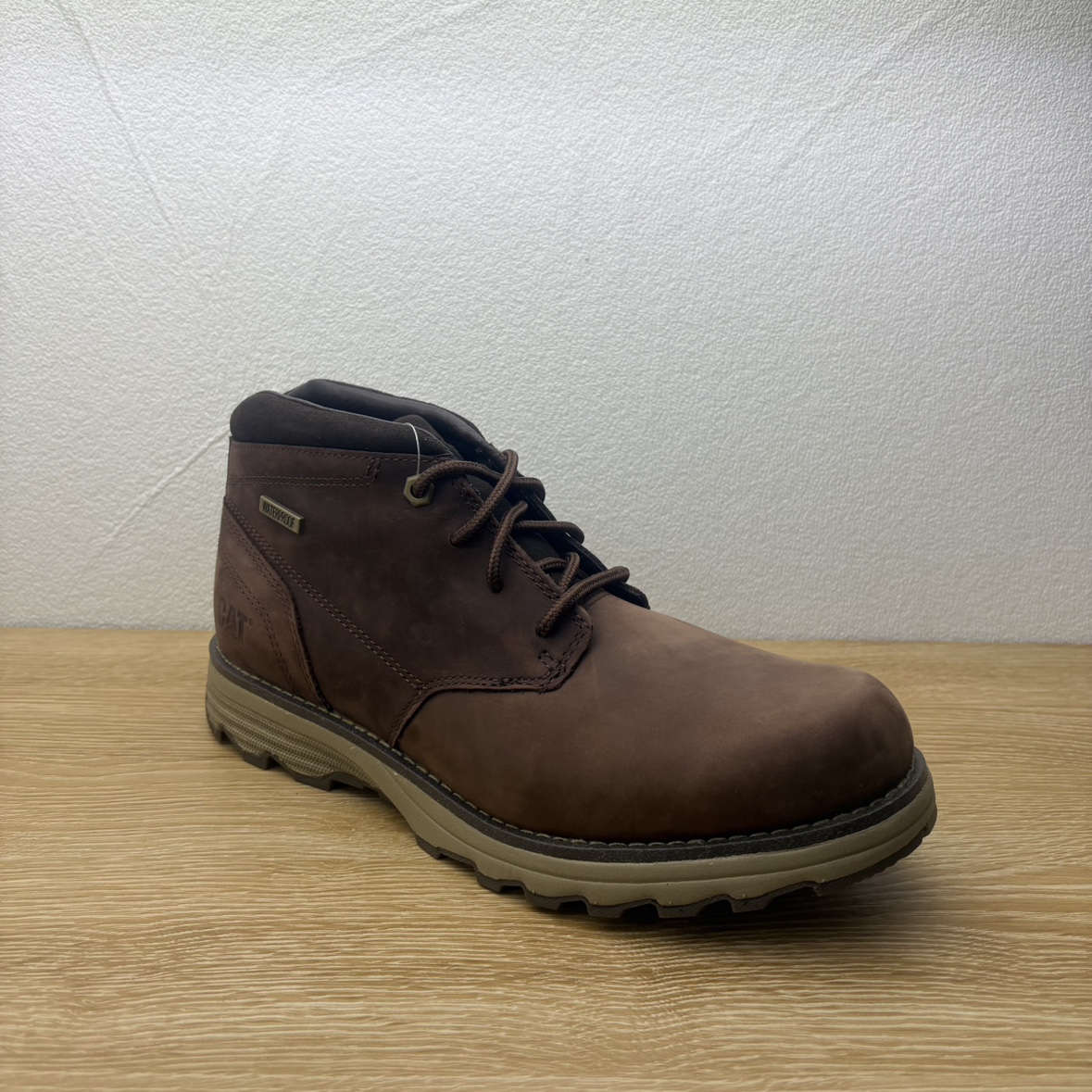 CAT卡特彼勒男鞋真皮防水高帮休闲鞋秋冬工装鞋经典款724340