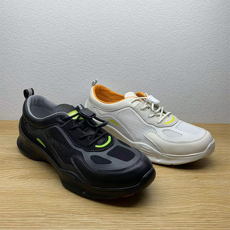 网鞋暇步士真皮拼接舒适透气