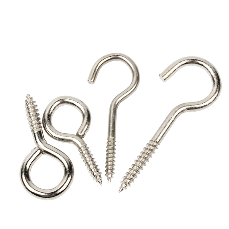 羊眼钉带钩自攻螺丝钉羊眼钩灯钩小黄鱼膨胀挂钩吊环铁问号勾子