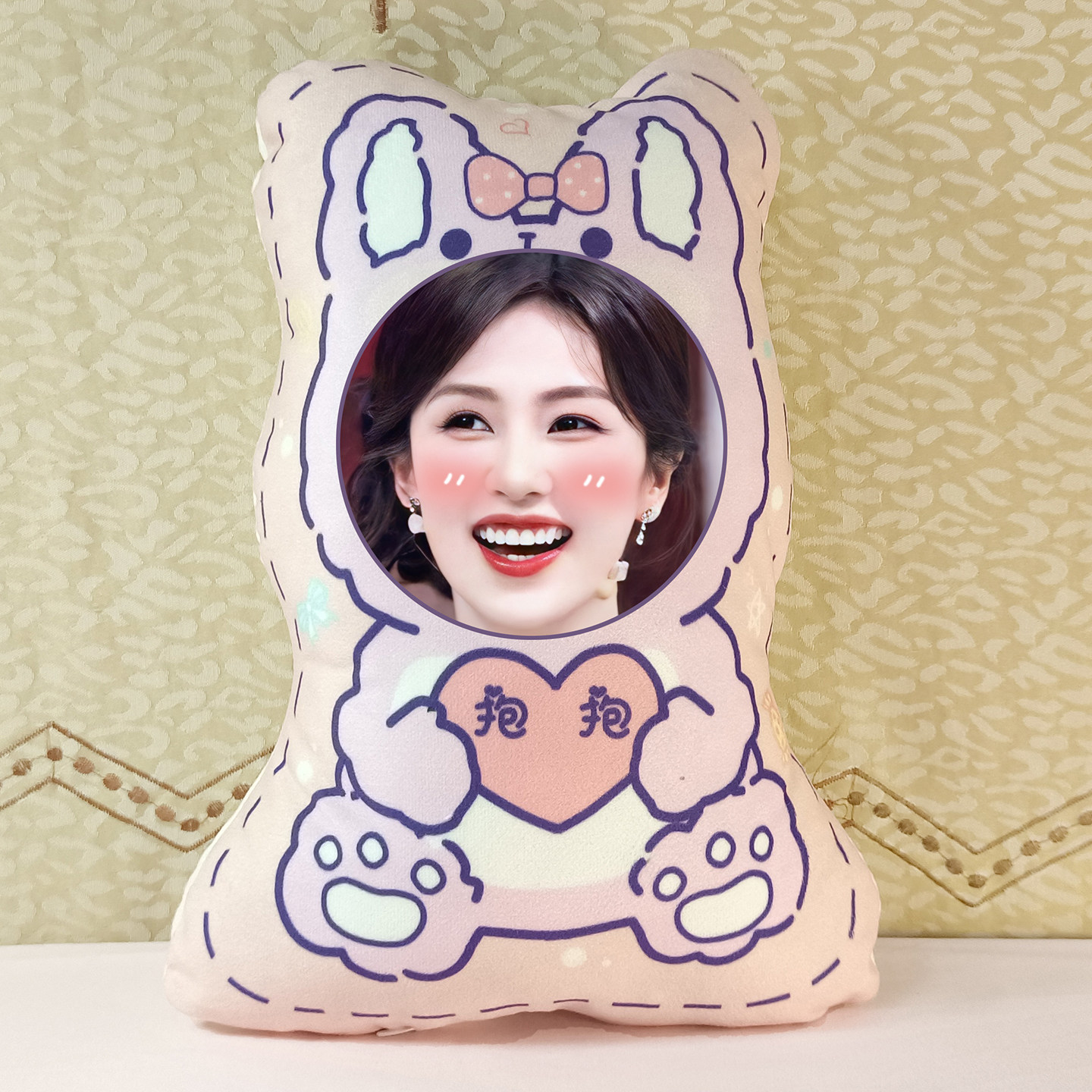 发照片定制白鹿异形抱枕送男女朋友人形明星周边沙发靠垫生日礼物