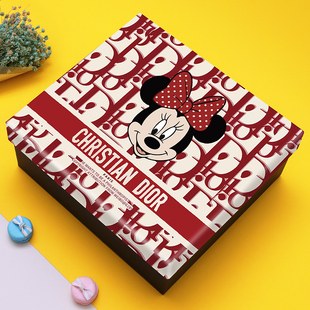 迪士尼可爱生日礼物盒礼盒包装盒空盒子送女生口红香水小众礼品盒