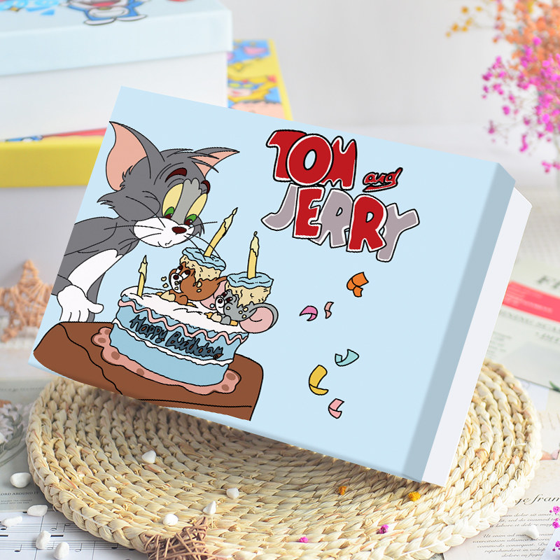 猫和老鼠礼物盒空盒子生日礼物盒精美仪式感装衣服玩具礼品包装盒