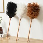 不掉毛鸡毛掸子手工尘扫汽车家用扫灰老式 竹把清洁禅伸缩除尘掸子
