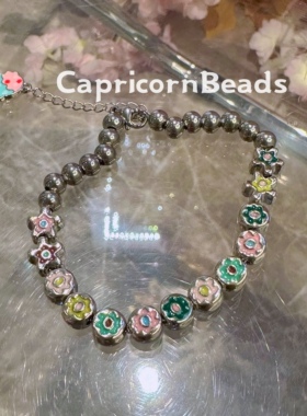 花朵冰淇淋滴油小众设计手链