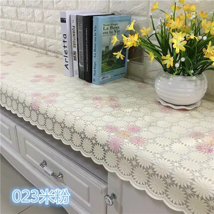 PVC电视柜桌布茶几垫床头柜垫田园桌布台布电视柜防水免洗可定制