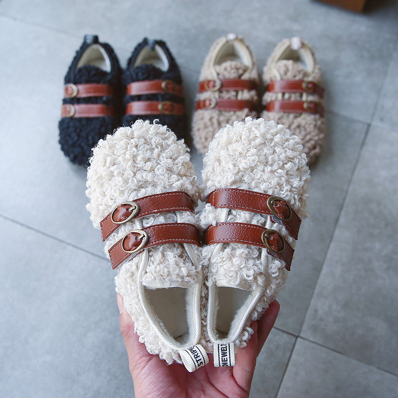 女童毛毛鞋2022冬季新款儿童加绒宝宝棉鞋豆豆鞋保暖外穿公主鞋子,童鞋/婴儿鞋/亲子鞋,棉鞋,淘宝优惠券,粉丝福利购,淘宝优惠卷