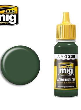 钢铁苍穹 AMMO MIG 真实色水性漆 238 FS34092 中绿色 17毫升