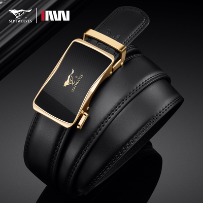 七匹狼男士皮带男真皮正品商务时尚牛皮男式腰带新款名牌爸爸裤带