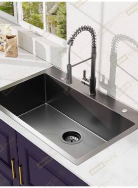 72x40 72x38 68x38 76x41加厚纳米不锈钢厨房洗碗池手工单槽洗水