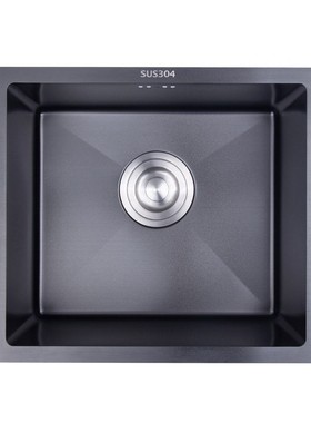 31x37 42x37 48x40 50x43 水槽单槽不锈钢黑色纳米厨房洗菜盆台下