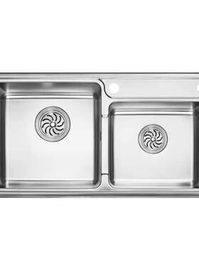 76x43 71x41 71x38 厨房双槽双盆不锈钢槽洗碗盆洗菜池水池加厚菜