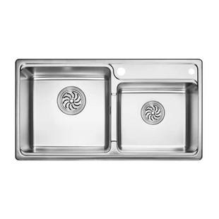 厨房双槽双盆不锈钢槽洗碗盆洗菜池水池加厚菜 71x38 76x43 71x41