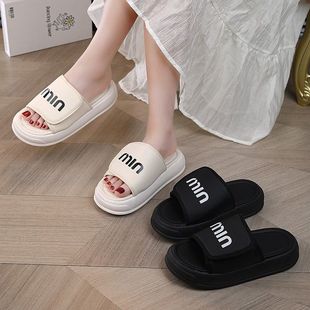 法式 厚底拖鞋 女夏外穿2025年新款 踩屎感增高配裙子海边度假沙滩鞋