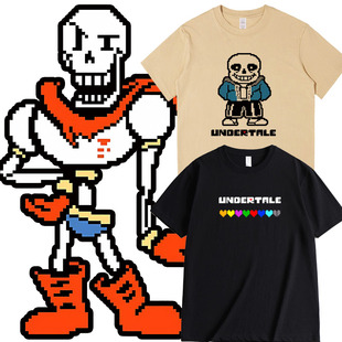 传说之下t恤短袖联名undertale游戏联名衣服上衣衫儿童男装宽松棉
