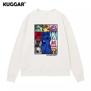 Taylor 专辑猫咪霉霉卫衣巡演圆领衣服周边 Swift泰勒斯威夫特同款