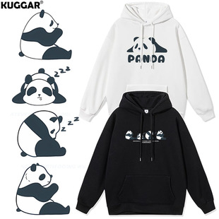 外套宽松衣服连帽衫 原创小熊猫ins连帽卫衣情侣大码 男女秋冬新款