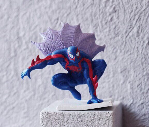 美国正版散货暗黑版蜘蛛 带白色底座 漫画人物 非电影版 约7cm