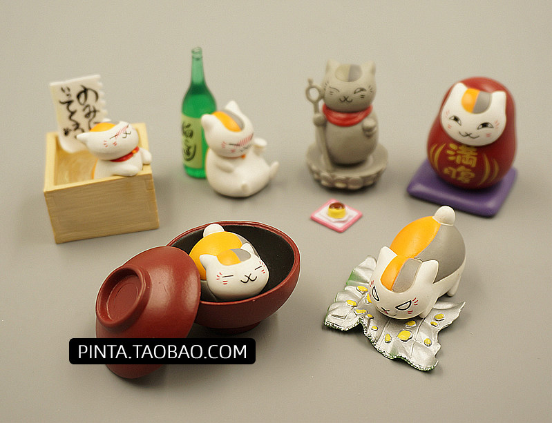 日本散货公仔夏目友人帐猫老师喝酒成佛系列卡通可爱公仔模型摆件