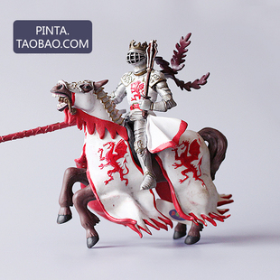 法国正版散货兵人玩具 欧洲中世纪古代兵人模型 红景龙国王骑士