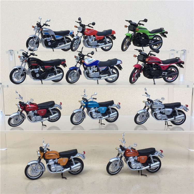 日本进口复古摩托车模型 本田川崎铃木机车模型 GP爱好者收藏摆件