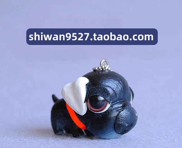 美国进口手机链  the dog 大头狗 系列之迷你巴哥犬C Q版挂件挂饰