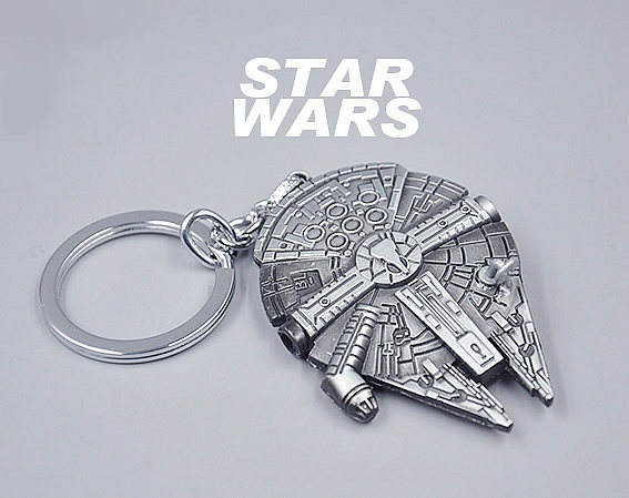 美国正版星球大战飞船金属手机链 挂链挂件钥匙扣 约4cm 内部空心