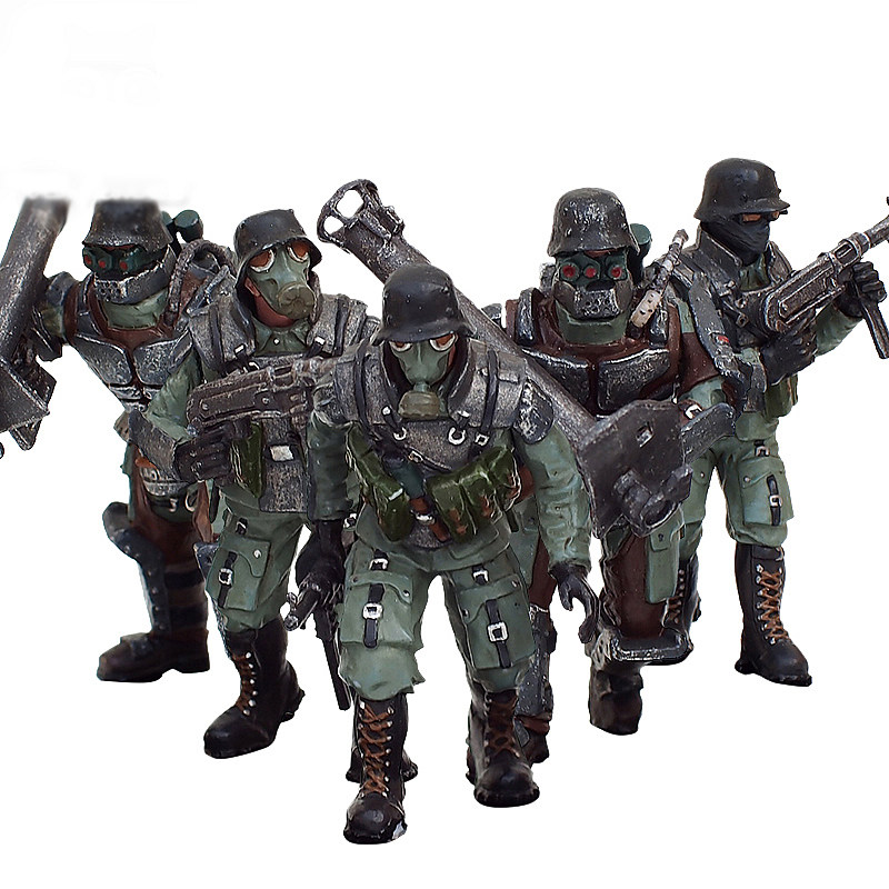 【绝品】美国正版散货 重装防辐射特种部队 手工上色 1套5款 景品