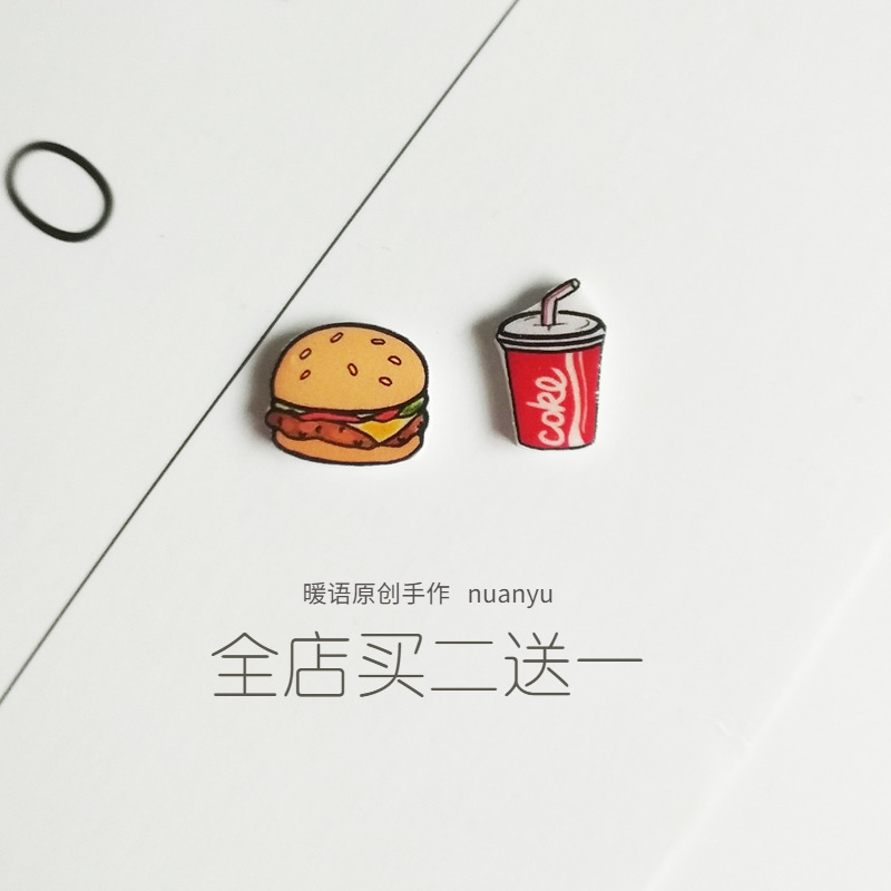 甜美风原创趣味迷你纯银耳夹