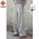 冬日三行诗 冬款 加绒加厚保暖抽绳宽松休闲卫裤 忘城A1168座 长裤