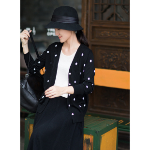 26支全羊毛波点针织衫 忘城M652座 新款 2021秋季 短外套女 星空灿烂