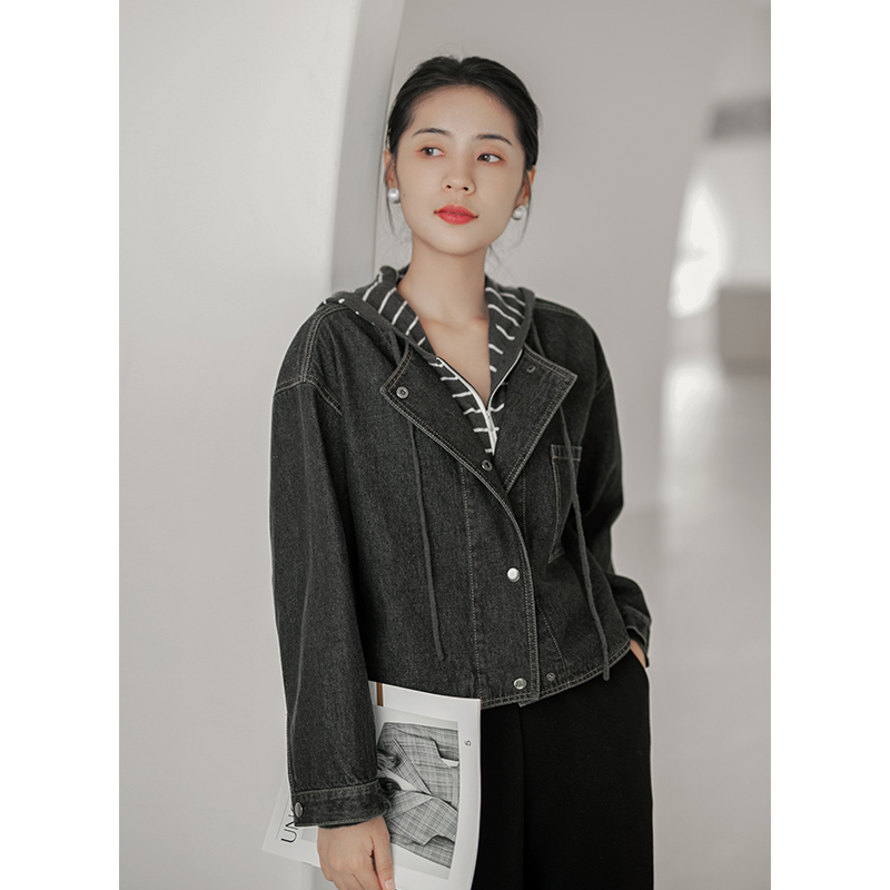 忘城文艺复古常规全棉牛仔外套