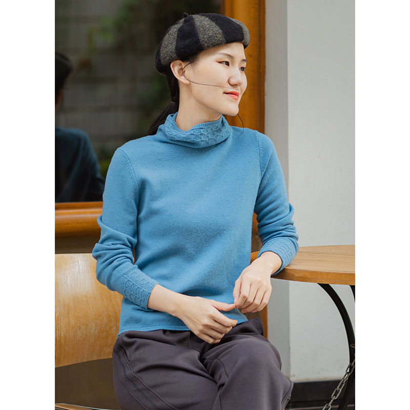 忘城高领文艺复古毛衣
