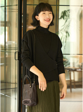 忘城M1148座/实用主义/23冬新品48支美丽诺羊毛设计感马甲背心女