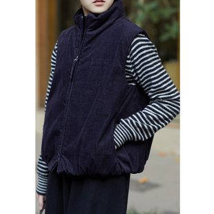 新款 冬季 棉混纺夹棉外套叠穿显瘦棉服马甲 心向暖阳 忘城C2054座