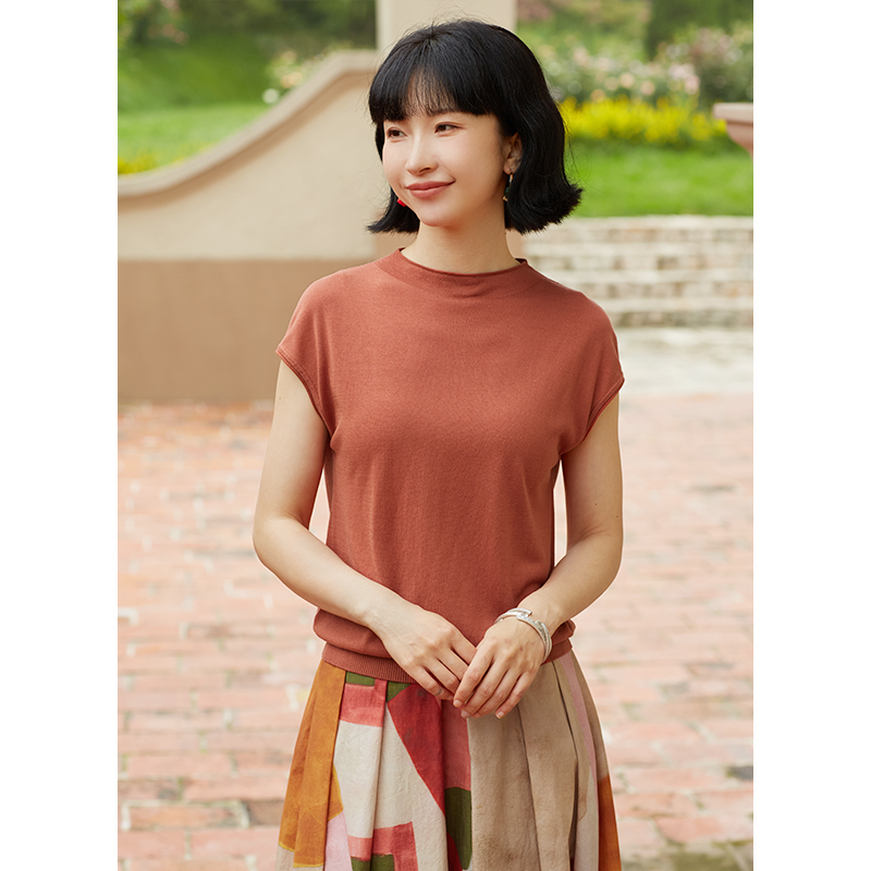 文艺复古天丝+桑蚕丝女