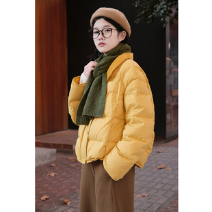 忘城H1452座/阳光凝固/冬轻暖立领羽绒服新国标90白鸭绒羽绒外套