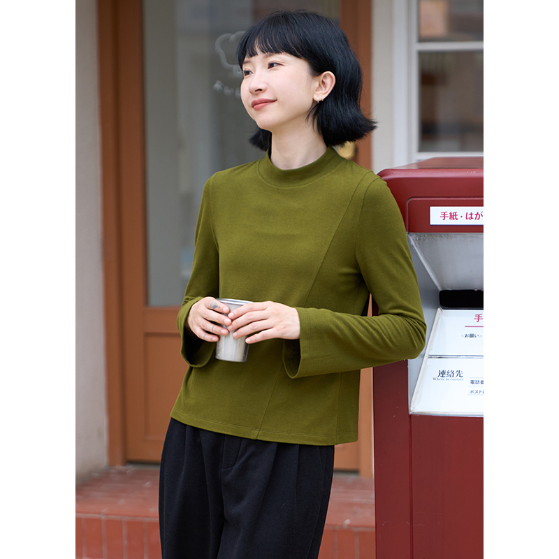 长袖文艺复古常规羊毛混纺