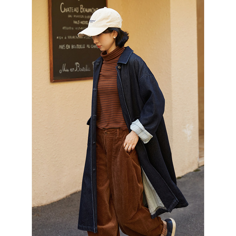 忘城长袖中长款文艺复古