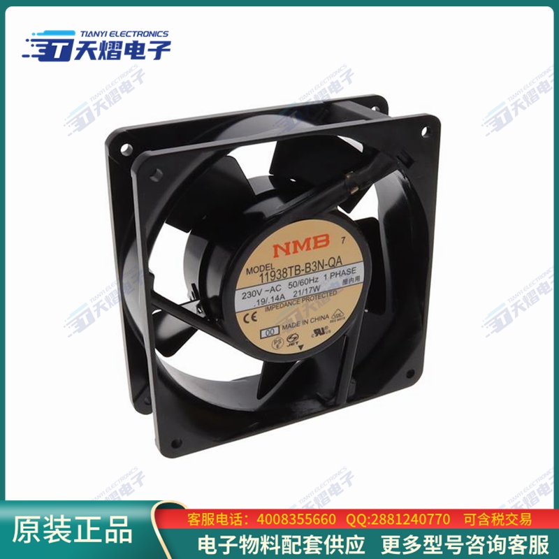 AC风扇11938TB-B3N-QA-00【FAN 119MM X 38MM 230VAC TERMINAL】