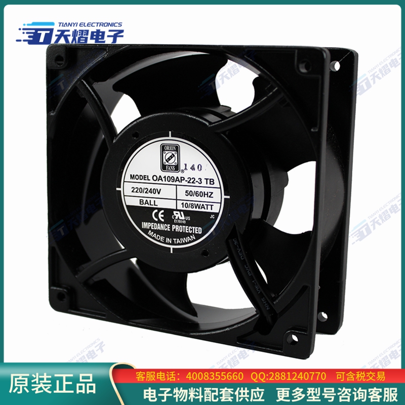 AC风扇OA109AP-22-3TB【FAN AXIAL 120X38MM 230VAC TERM】