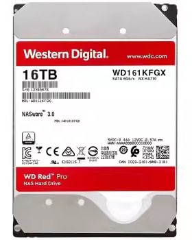 WD/西部数据161KFGX红盘PRO16T 16TB企业级NAS 7200硬盘WD161KFGX