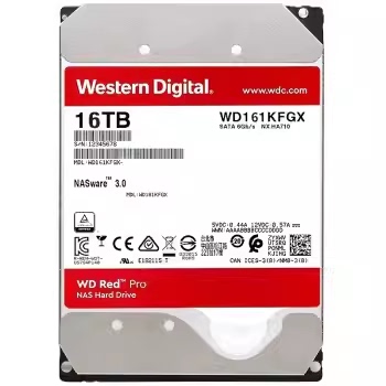 WD/西部数据161KFGX红盘PRO16T 16TB企业级NAS 7200硬盘WD161KFGX