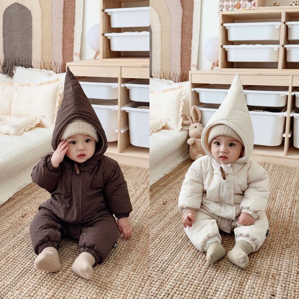 婴幼儿三防绗棉加绒巫师帽棉服2025秋冬款儿童宝宝男休闲保暖外套