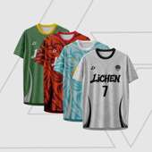 大火足球力臣灵动系列儿童成人透气短袖 免费定制 速干组队足球套装