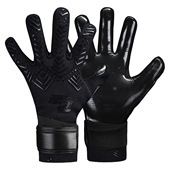 龙事达守门员足球门将专业单招比赛级5MM 加厚粘性纯黑无护指手套